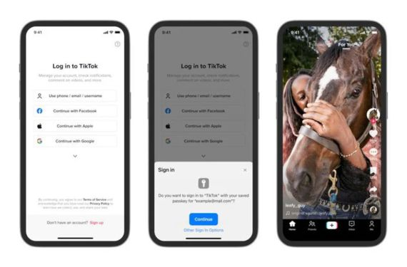 TikTok宣布支持iOS设备密钥登录